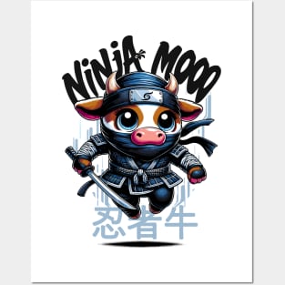 Ninja Moo Posters and Art